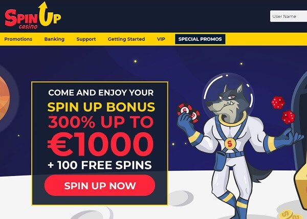 SpinUp Casino bonus