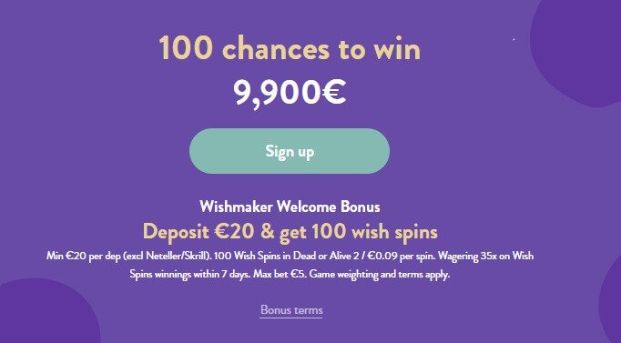 Wishmasker Casino bonus