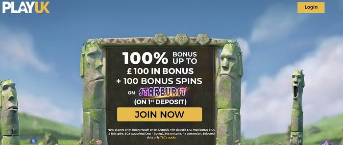 PlayUK Casino bonus